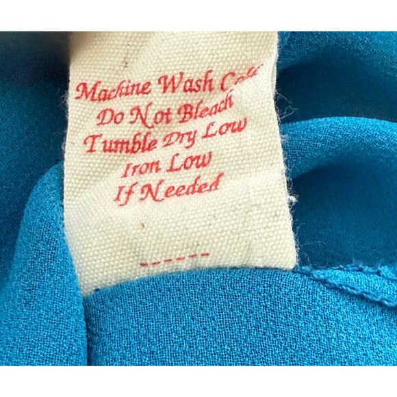 EAM Blue V Neck Sheer Top - Picture 10 of 10